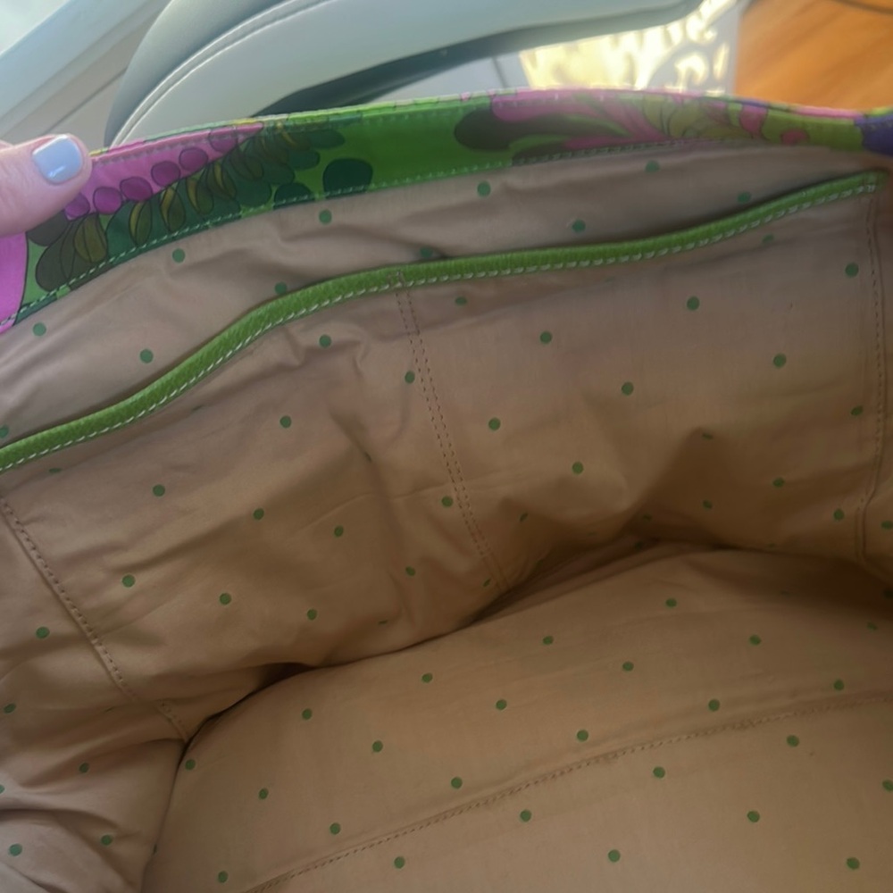 Kate Spade Green and Pink Travel Bag with Tropical Print - Picture 6 of 11